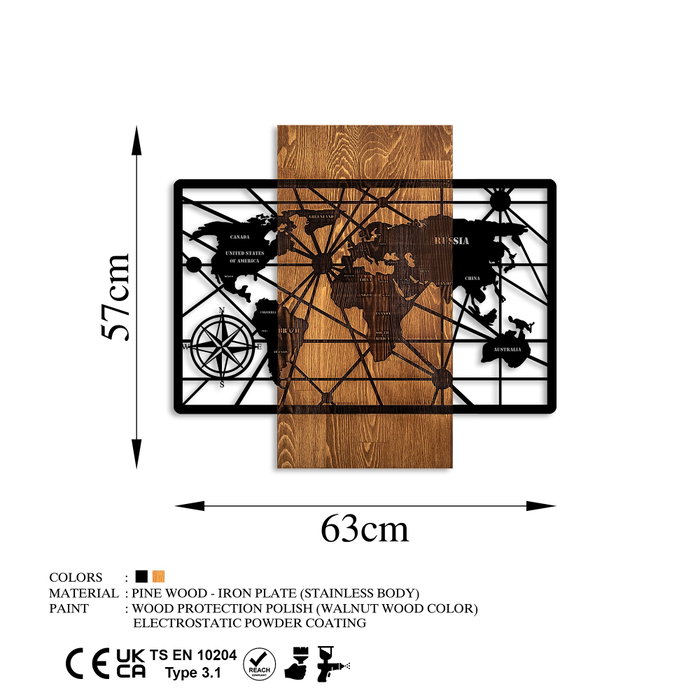 Wallity World Map 6-M